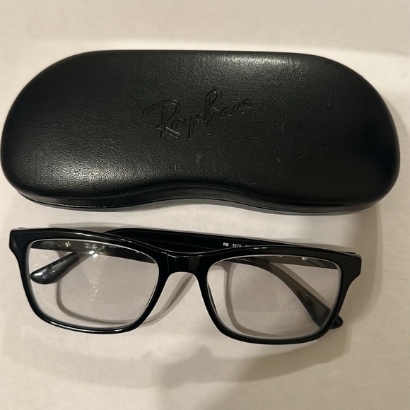 Unisex Ray Ban black frames RB 5279 2000 5518 145 eyeglasses frame with case - Picture 3 of 12
